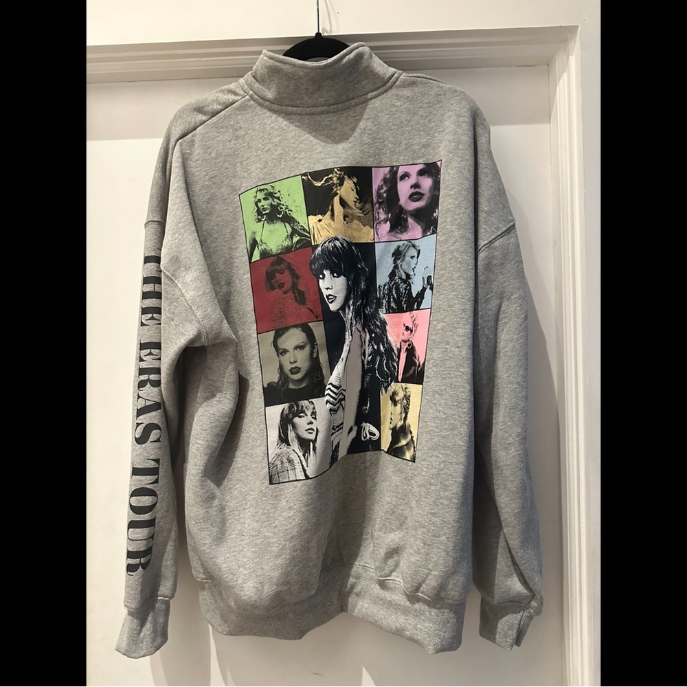 Taylor Swift Eras Tour Gray Quarter Zip
